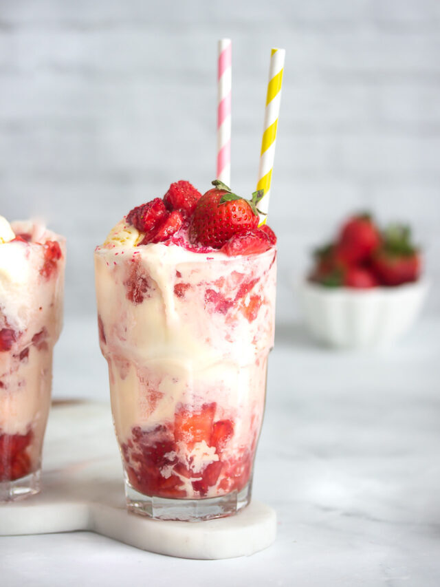 Strawberry Ice Cream Float