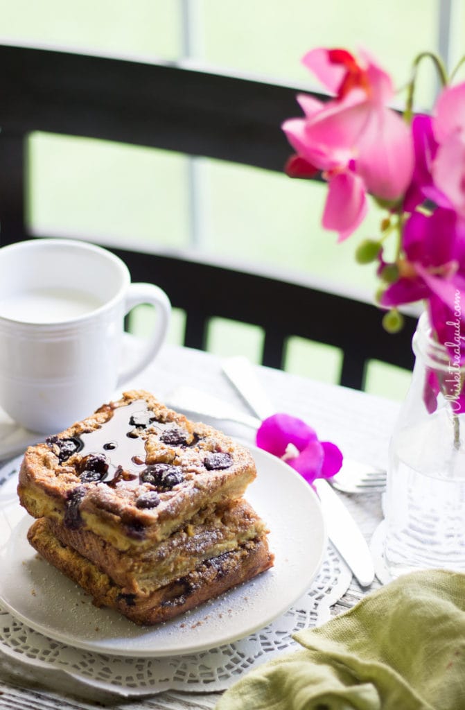 Baked Blueberry French Toast With Graham Cracker Crumb Topping Whisk
