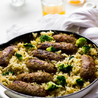 BBusy day? Kids hungry? Too tired to cook? Or maybe you want to learn how to cook easy recipes. I have the perfect solution! Learn how to make this delicious One Skillet Baked Sausage Broccoli and Rice. No one will ever know that you only used a few staple ingredients to make this flavor packed one pan dinner.