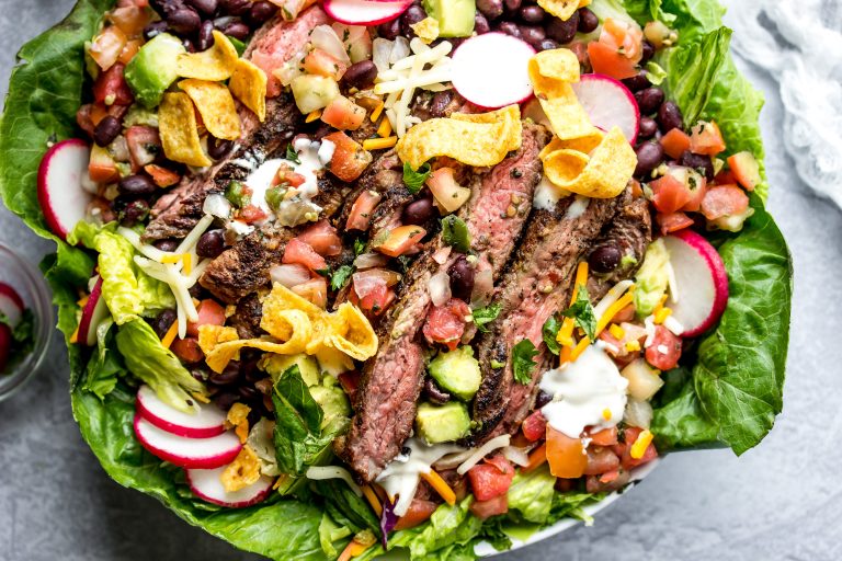 Easy Skirt Steak Taco Salad Whisk It Real gud