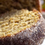 A slice of apple bundt cake