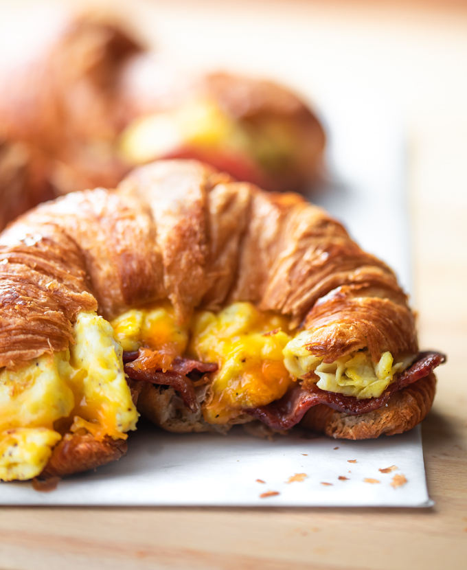 Bacon Egg and Cheese Croissant Sandwich